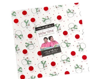 Snow Time Layer Cake® 22500LC by Me and My Sister Designs, Moda Fabrics, Moda Precuts, 42 5-inch Squares Charm Pack