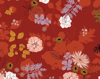 Maple Main Brick by Gabrielle Neil Design for Riley Blake Designs, 1/2 yd, script fabric - C12470-brick