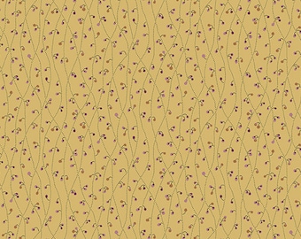 English Garden by Edyta Sitar of Laundry Basket Quilts for Andover, Color Custard, Pattern: Blue Vetch, sold by the half yd, A-796-Y