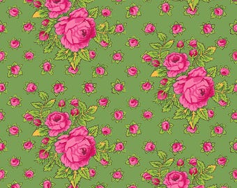 Kaffe Fassett Collective Feb 2026 Rosie - Green, Kaffe Fassett, Free Spirit Fabrics, sold by half yard, PWGP212.SKY