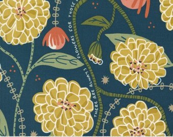 Imaginary Flowers Midnight 48380 20 by Gingiber and Moda Fabrics -sold by the half yard