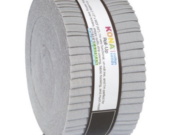 Ash Gray Kona Jelly Roll by Robert Kaufman 40 pcs