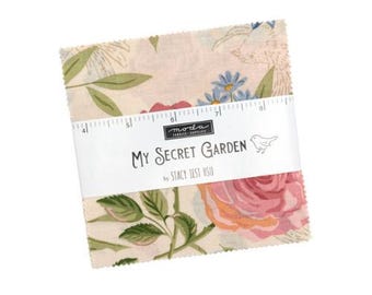 My Secret Garden Charm Pack 20980PP by Stacy Iest Hsu for Moda Fabrics, 42 Piece Assorted