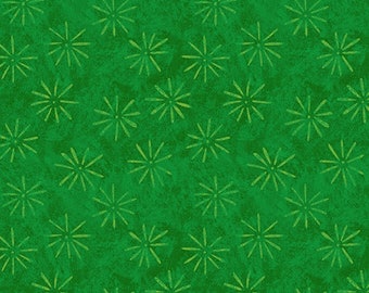 Holiday Treats Green Snowflakes  by Kim Schaefer - for Andover Fabrics - 100% Cotton Quilting Fabric, sold by the 1/2 yard, A-9494-G