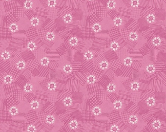 Meadow Lane Scribbled Floral Pink - 100% Cotton - Riley Blake Designs - Sold By The Half Yard - C10123-PINK