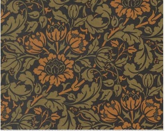 Morris Muse Flowering Scroll Ebony  13384 15, by Barbara Brackman for Moda Fabrics -sold by the half yard