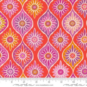 Maeve Sadie Mandarin 11932 28 by Crystal Manning, Moda Fabrics -sold by the half yard, Geometrics Flower Daisy