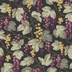 English Garden by Edyta Sitar of Laundry Basket Quilts for Andover, Color Licorice, Pattern: Currents, sold by the half yd., A-792-K