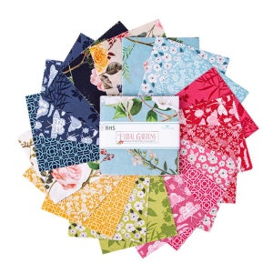 Floral Gardens 5&quot; Stacker Charm Pack for Riley Blake Designs 42 5-inch Squares Charm Pack Riley Blake 5-14360-42