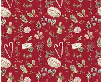 Holiday Spirit Christmas Toss Red by  Lisa Audit for Riley Blake Designs, 100% cotton, sold by the half yard,   CD17461-Red