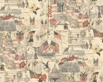3 Sisters Patriotic Porcelain 44372 11 by Moda Fabrics, Americana Patriotic, sold by half yard