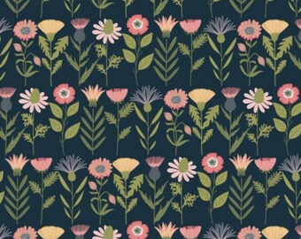Daisy Mae Fresh Cuts quilting fabric by Poppie Cotton, Fabric Designers Lori Wood and Jina Barney, sold by Half Yard, 100% Quilters Cotton