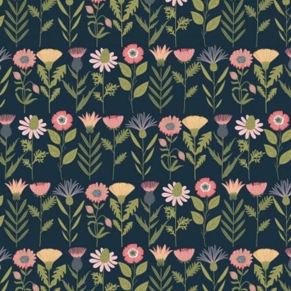 Daisy Mae Fresh Cuts quilting fabric by Poppie Cotton, Fabric Designers Lori Wood and Jina Barney, sold by Half Yard, 100% Quilters Cotton