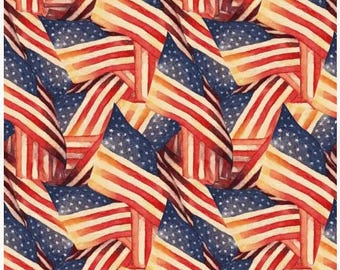 American Honor Flags C17091 Multi - Riley Blake Designs - Star Spangled Banner Stars & Stripes - Quilting Cotton Fabric - sold by half yard
