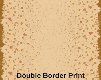 Fabric from the Basement Collection color - Embers, Pattern - Mess, by Giucy Giuce, sold by Half Yard A-455-N, Double Border Print