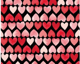 Echo Park My Valentine Fabric, C14151 Black by Echo Park Paper Co for Riley Blake, sold by the half yard, Valentines, Love Hearts