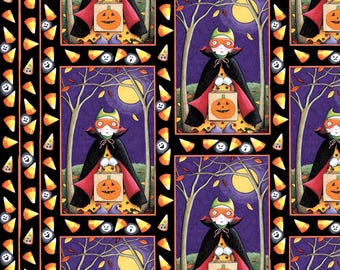 Halloween Trickster - Multi || Moonlit Mischief from Mary Engelbreit of Free Spirit Fabrics, PWMY055.MULTI, sold by the half yard