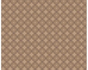 Home Town Holiday Holly Brown Sugar, by Lori Holt, Riley Blake Designs, C14909-BROWN 1/2 Yd cuts, 100% cotton
