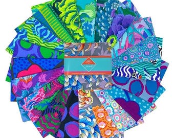 Cool - Kaffe Fassett 5" Square Charm Pack in August 2025 by Kaffe Fassett for Free Spirit fb6cpgp.aug25cool