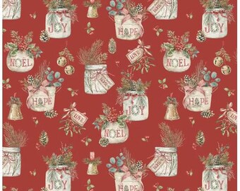 Holiday Spirit Main Red by  Lisa Audit for Riley Blake Designs, 100% cotton, sold by the half yard,   CD17460-RED