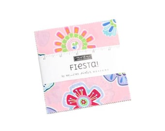 Fiesta Charm Pack 22470PP by Me and My Sister Designs, Moda Fabrics, Moda Precuts, 42 5-inch Squares Charm Pack