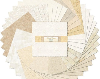 Vanilla Cream - 10 Karat Gems - 10" Squares layer cake by Wilmington Fabrics - 42 prints in stacker 512-4-512
