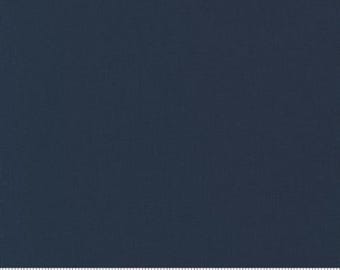 Bella Solids Navy Blue 9900 20 Premium Quilting Cotton Fabric by Moda Fabrics, sold by Half Yard,