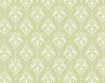 Springtime Damask Fern by My Mind's Eye for Riley Blake Designs, 1/2 yd, floral fabric - C12811-FERN