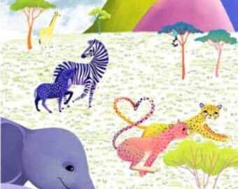 Love in the Wild - 24" Panel by Daughter Earth/Katy Tanis for Free Spirit, PWKT046.XPANEL, sold by the Panel