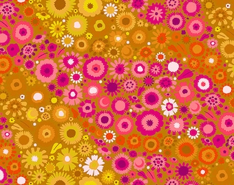 Autumn Thicket by Alison Glass, Pattern: Zinnia for Andover Fabrics, A-429-O, sold by the half yard