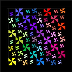 Starry Nights pdf Quilt, a scrappy quilt pattern