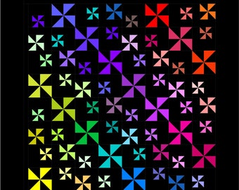 Starry Nights pdf Quilt, a scrappy quilt pattern