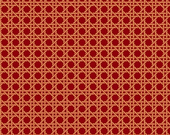 Giucy Giuce Sundried Tomato, Pattern: Caning from the Nonna line by Guice for Andover Fabrics, Inc sold by Half Yard, A-9876-O