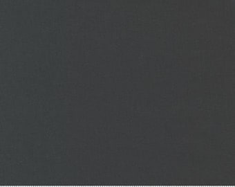 Bella Solids Charcoal, Gray Premium Quilting Cotton Fabric by Moda Fabrics, sold by Half Yard, 9900 284
