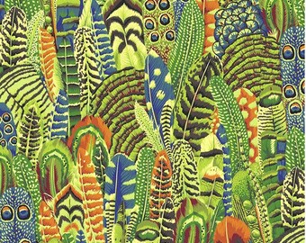 Feathers - Lime Phillip Jacobs for the Kaffe Fassett Collective, Free Spirit Fabrics, 100% Cotton quilting fabric, PWPJ055.PWPJ055.LIME