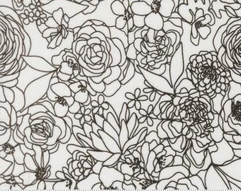 True To Hue Love Dove Night 11560 31 by Alli K Design for Moda Fabrics -sold by the half yard, Hidden Facet Florals