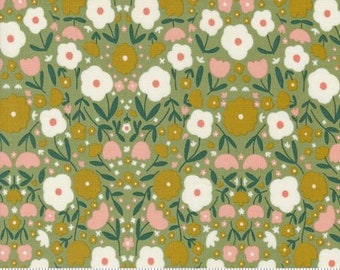 Imaginary Flowers Sage 48382 12 by Gingiber and Moda Fabrics -sold by the half yard
