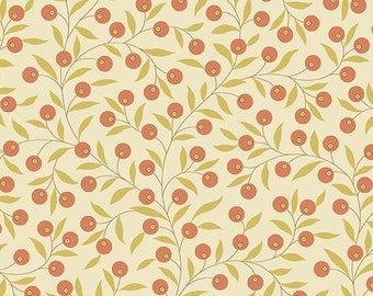 Lady Tulip by Edyta Sitar for Laundry Basket, Color - Bronze, Pattern - Thimble, 1/2 yd, 100% Cotton by Andover Fabrics, A-9958-O