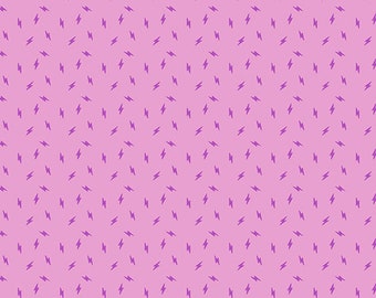 Atomic by Libs Elliott- Orchid Lightning Bolt - Andover- A-749-LP - 1/2 Yd cuts, 100% cotton