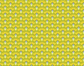 Small Artichoke - Yellow || Vegetable Patch, Jane Sassaman for Free Spirit Fabrics, sold by the half yard, PWJS176.YELLOW