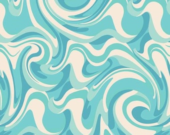 Rise And Shine - Turquoise RS0080 14, by designer Melody Miller and the Ruby Star Society - sold by the half yard