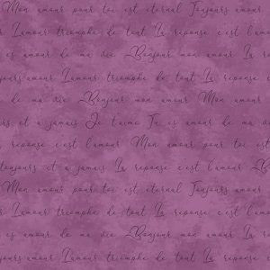 Amour Romantic Words on Plum by Monique Jacobs, Open Gate Quilts for Maywood Studio 100% Premium Cotton Fabric, sold by half yard mas9728-vr