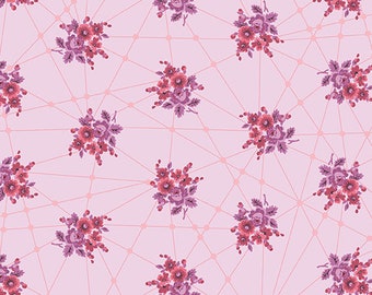 Giucy Giuce Candy Pink, Pattern: Little Bouquets from the Nonna line by Guice for Andover Fabrics, Inc sold by Half Yard, A-9874-E