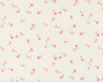 Kindness Dogwood 56154 11, Designed by Deb Strain for Moda Fabrics -sold by half yd, Fluttering Flowers Ditsy