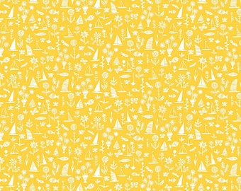 Liberty Fabrics Riviera Collection B Sealife C for Riley Blake Designs, 100% Quilting Cotton Fabric Sold by Half Yard, 01666455C