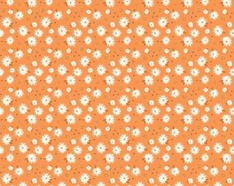 Adel In Summer Zinnias Creamsicle Orange by Sandy Gervais for Riley Blake Designs, 1/2 yd, floral fabric -  C13392-CREAMSICLE