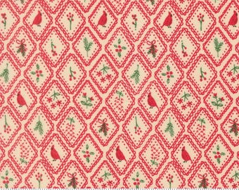Holiday Cheer Poinsettia 20974 17 Designed by Stacy Iest Hsu for Moda Fabrics -sold by half yard, Christmas Charm Blenders Cardinal