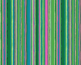 Kaffe Fassett Collective Feb 2026 Echo Stripe - Green, Kaffe Fassett, Free Spirit Fabrics, sold by half yard, PWGP209.Green