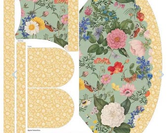 Nature's Portrait Apron Panel 36" x 43" from The Royal Horticultural Society for Riley Blake Designs PD15676-PANEL