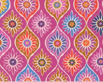 Maeve Sadie Lotus 11932 22 by Crystal Manning, Moda Fabrics -sold by the half yard, Geometrics Flower Daisy